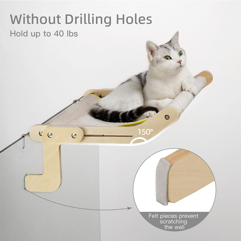 Cat Window Hammock – Cozy, Washable Winter Perch for Pets up to 40 lbs