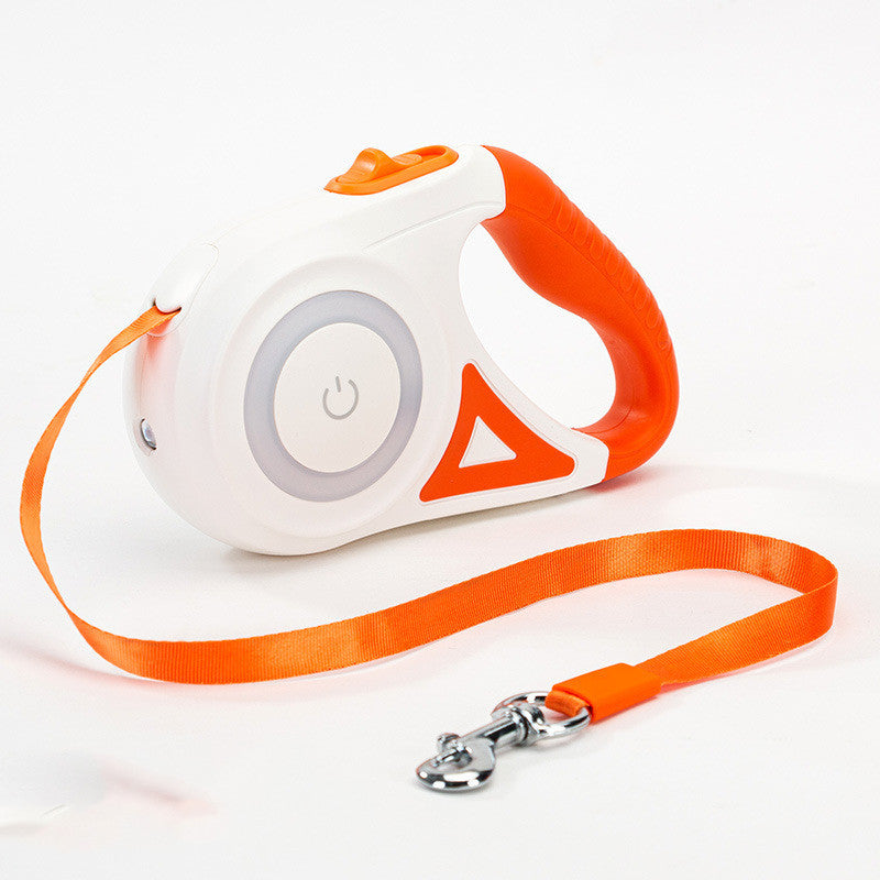 Einziehbare Hundeleine mit Halsband und LED-Licht für kleine/mittlere Hunde