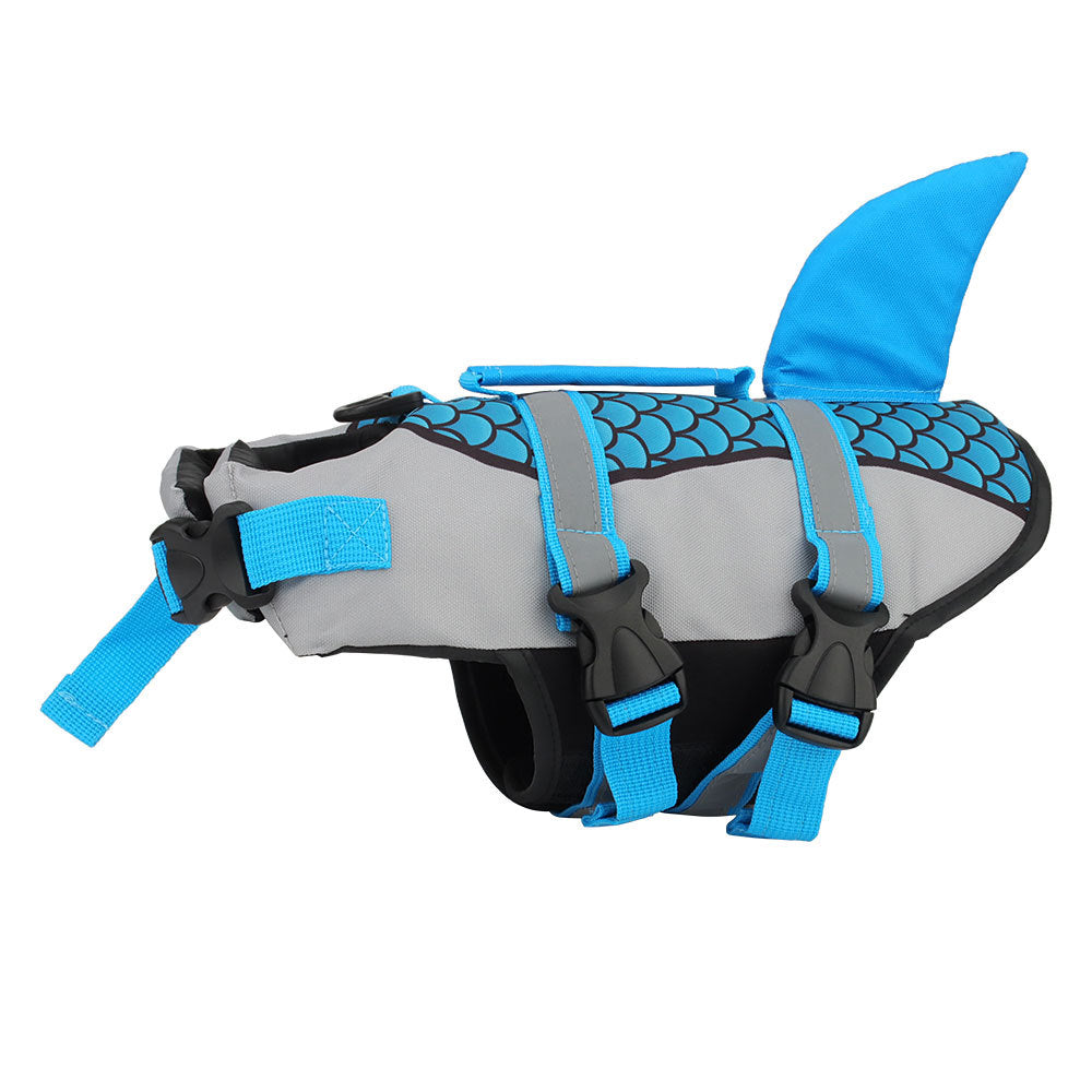 Dog Life Jacket – Swim Vest with Shark Scale Design