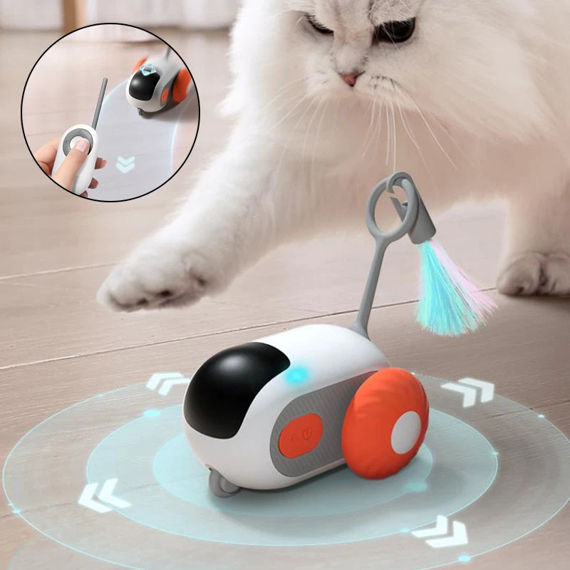 Interaktives Spielzeugauto für Katzen mit Fernbedienung