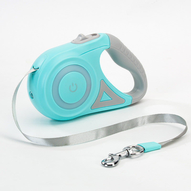 Einziehbare Hundeleine mit Halsband und LED-Licht für kleine/mittlere Hunde