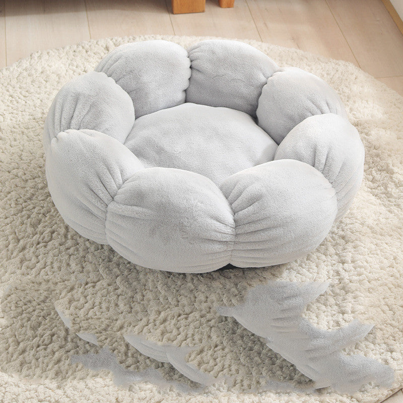Flower-Shaped Pet Bed – Soft Blanket Mat for Cats & Dogs