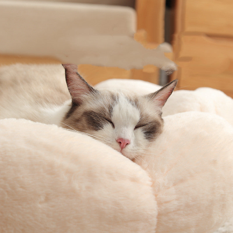 Flower-Shaped Pet Bed – Soft Blanket Mat for Cats & Dogs