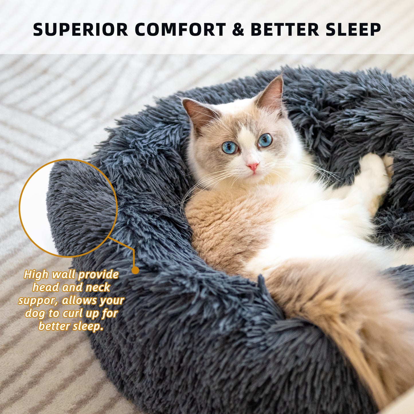 Gemütliches Bett für kleine Haustiere