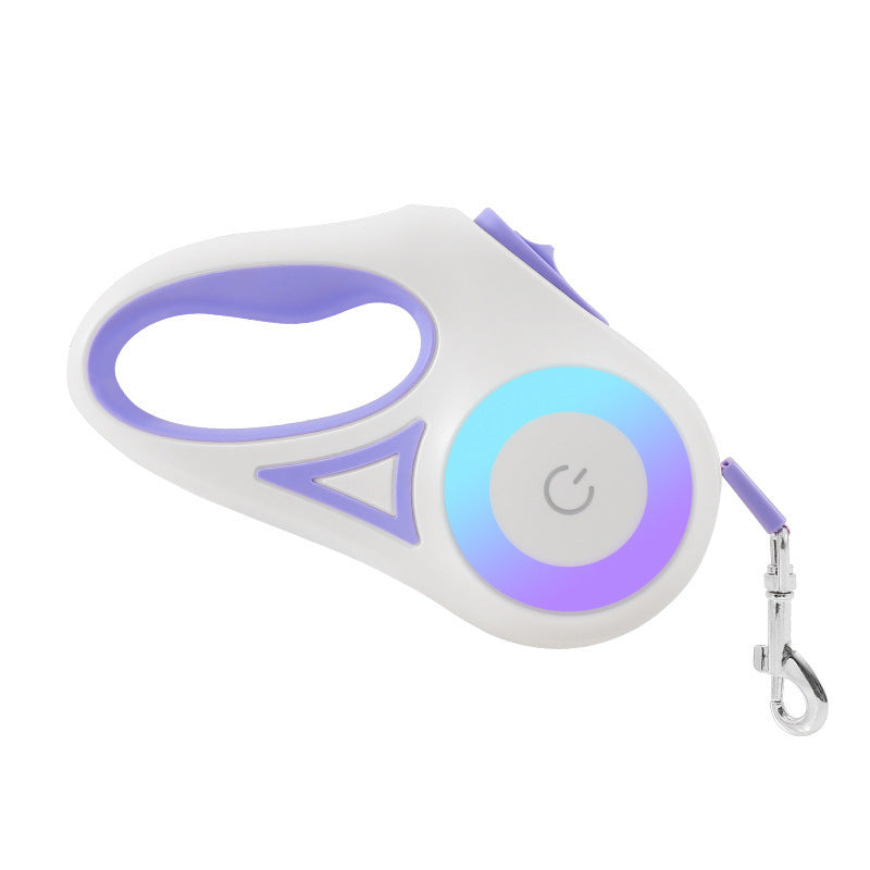 Einziehbare Hundeleine mit Halsband und LED-Licht für kleine/mittlere Hunde