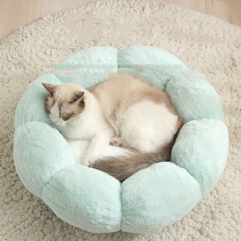 Flower-Shaped Pet Bed – Soft Blanket Mat for Cats & Dogs