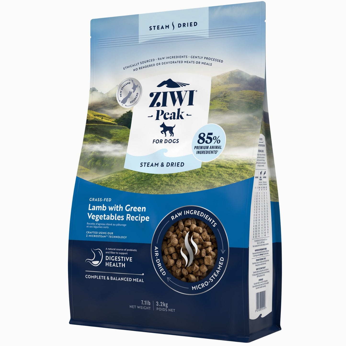 Ziwi Peak Dog Steam & Dried Lamb 3.2 kg.
