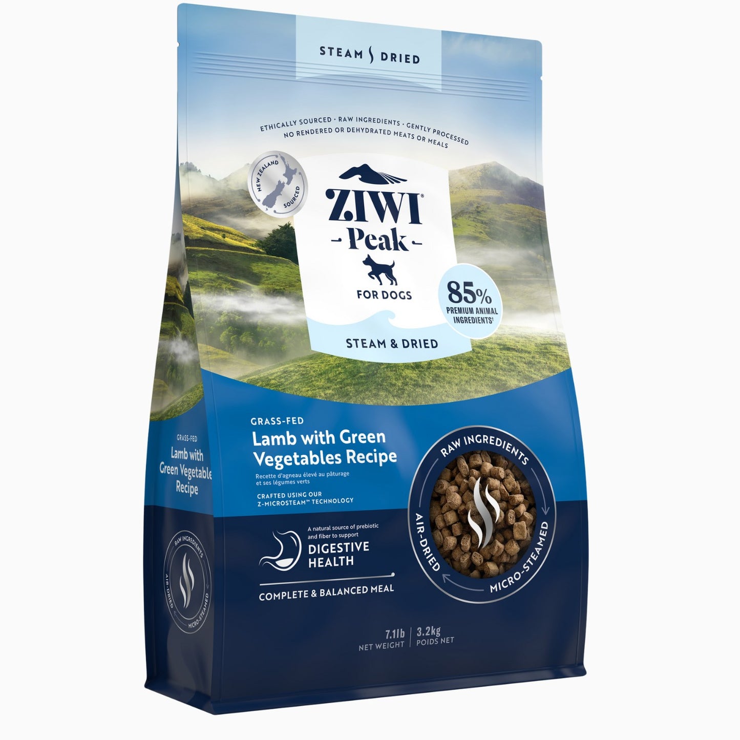Ziwi Peak Dog Steam & Dried Lamb 3.2 kg.