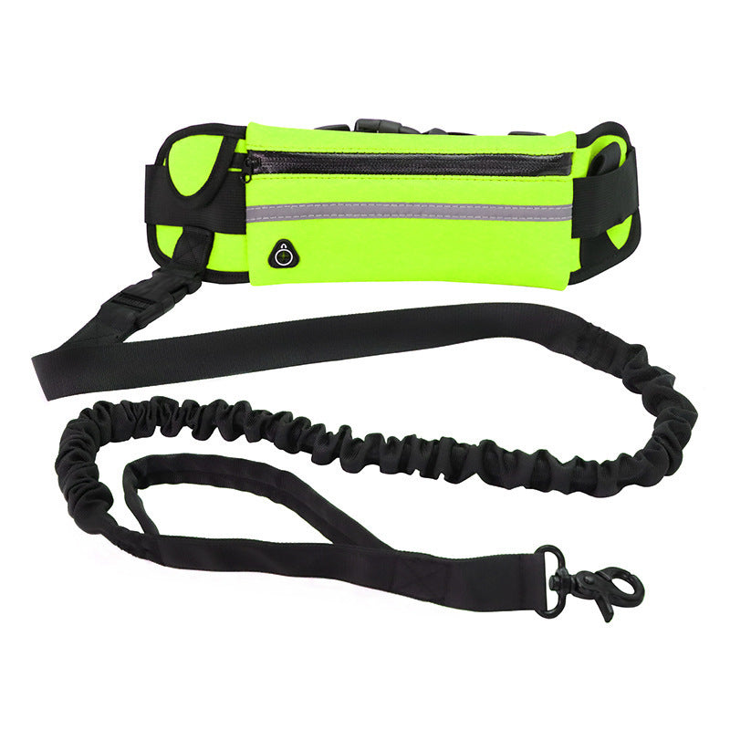 Hands-Free Dog Leash & Training Belt with Bungee, Phone Pocket & Bottle Holder