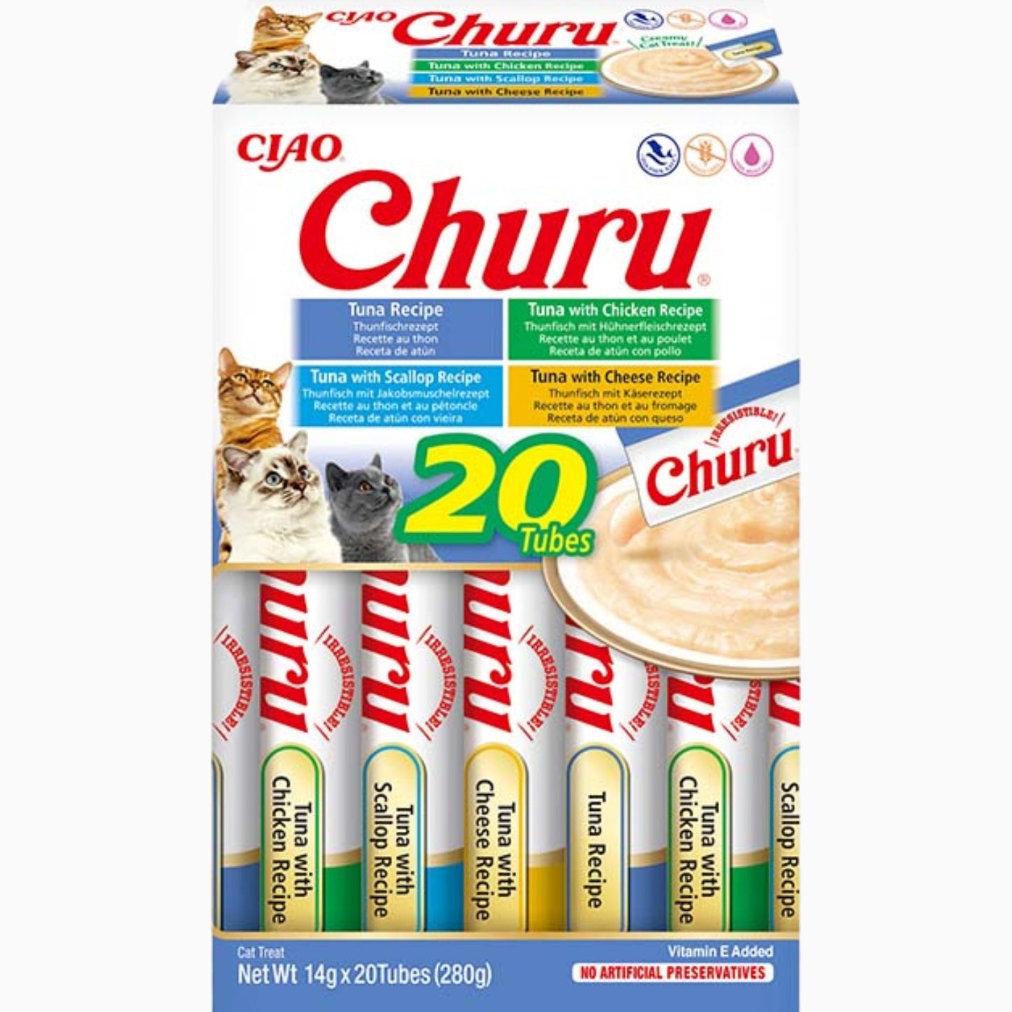 Churu Puree CAT Multipack BOX Tuna 20 pcs.
