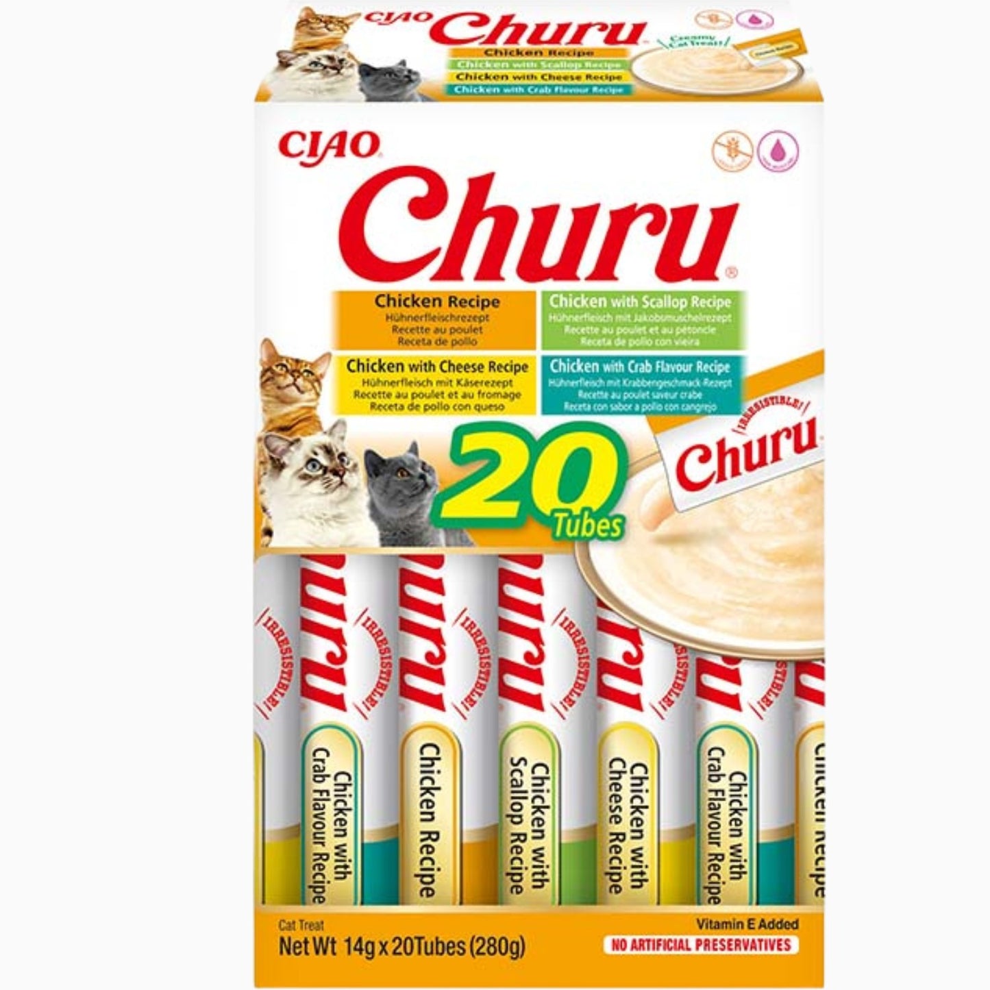 Churu Puree CAT Multipack BOX Chicken 20 pcs.