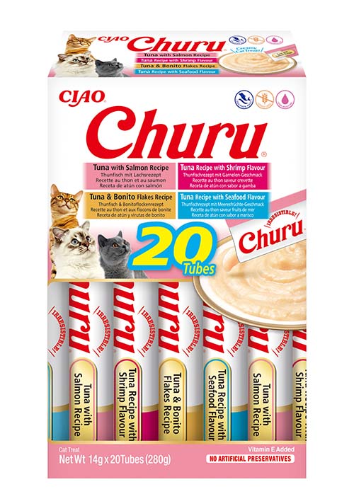 Churu Puree CAT Multipack BOX Seafood 20 pcs.