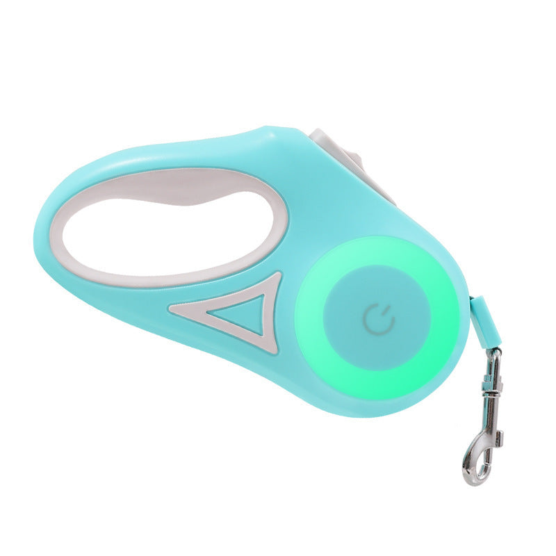 Einziehbare Hundeleine mit Halsband und LED-Licht für kleine/mittlere Hunde