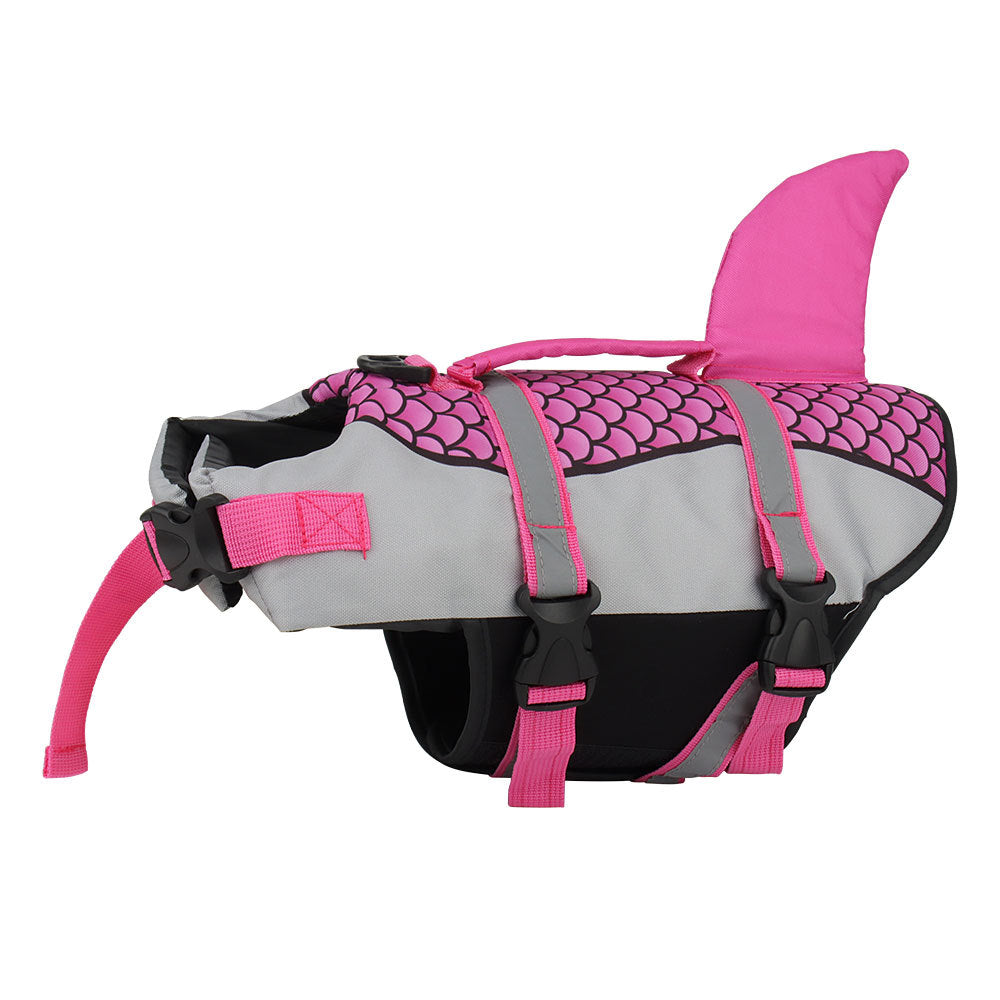 Dog Life Jacket – Swim Vest with Shark Scale Design