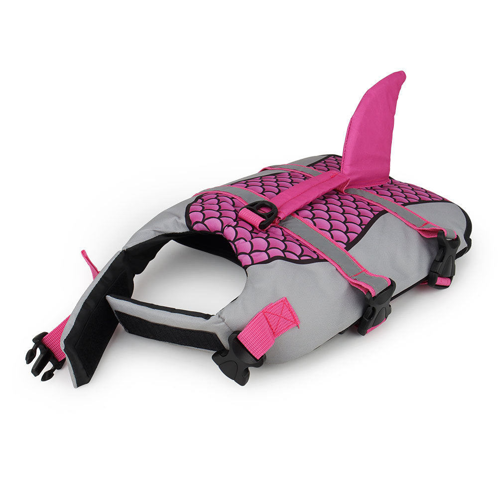 Dog Life Jacket – Swim Vest with Shark Scale Design
