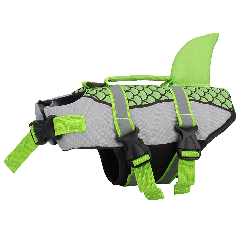 Dog Life Jacket – Swim Vest with Shark Scale Design