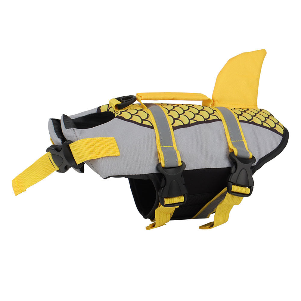 Dog Life Jacket – Swim Vest with Shark Scale Design