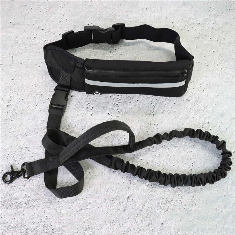 Hands-Free Dog Leash & Training Belt with Bungee, Phone Pocket & Bottle Holder