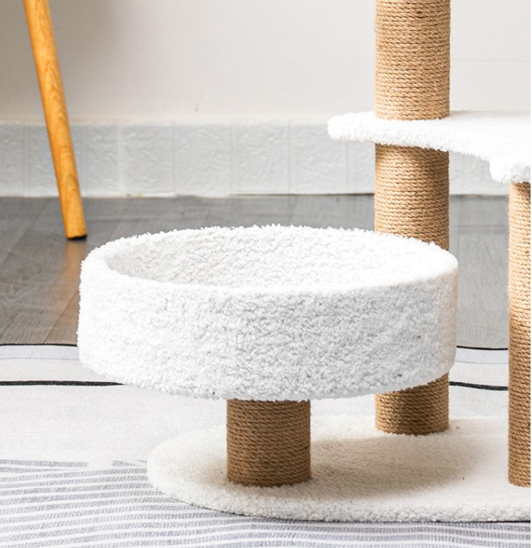 All-in-One Cat Climbing Tower with Sisal Scratching Post