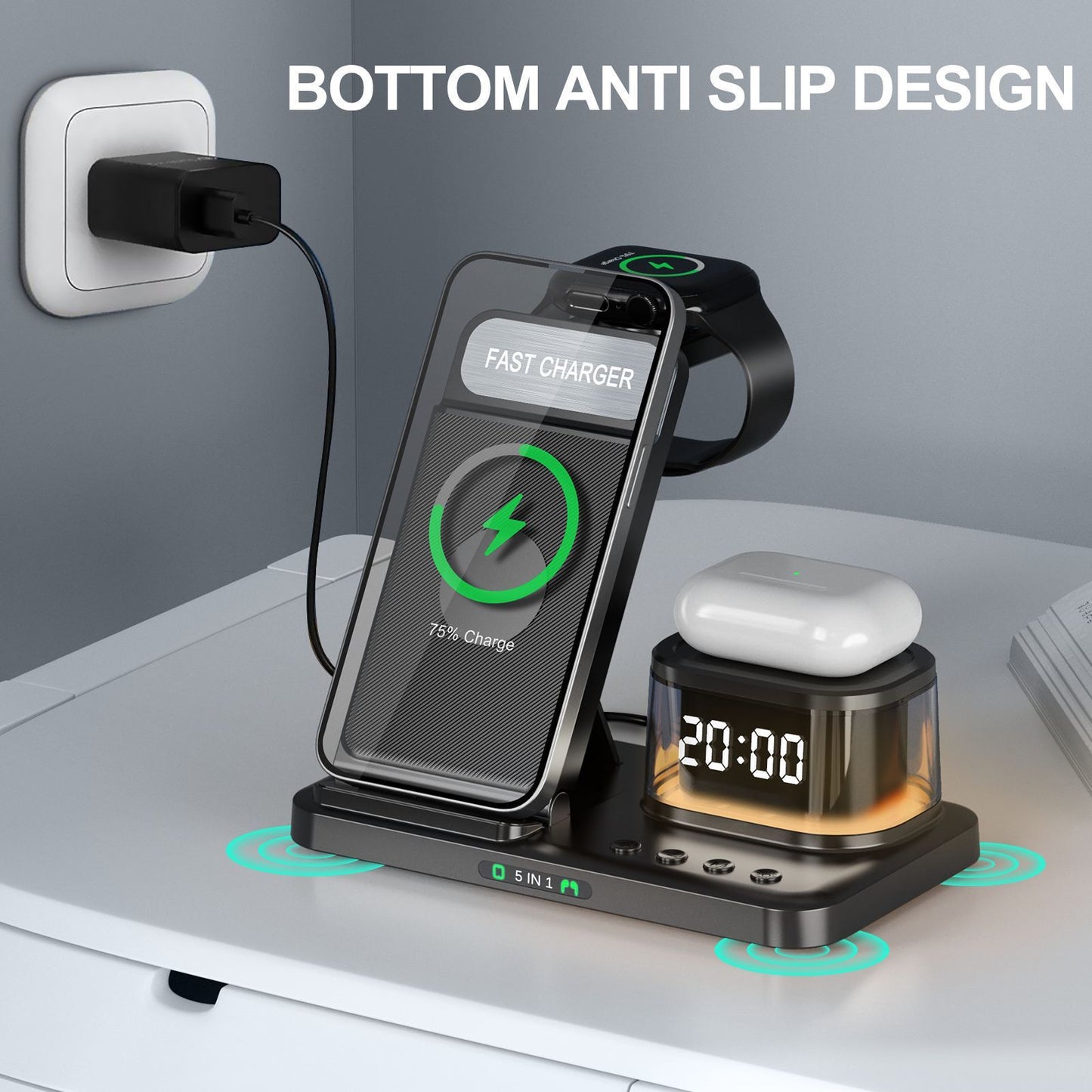 Drahtlose 5-in-1-Ladestation