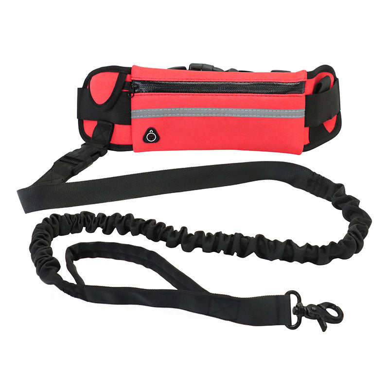 Hands-Free Dog Leash & Training Belt with Bungee, Phone Pocket & Bottle Holder