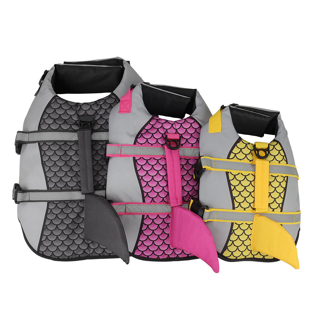 Dog Life Jacket – Swim Vest with Shark Scale Design