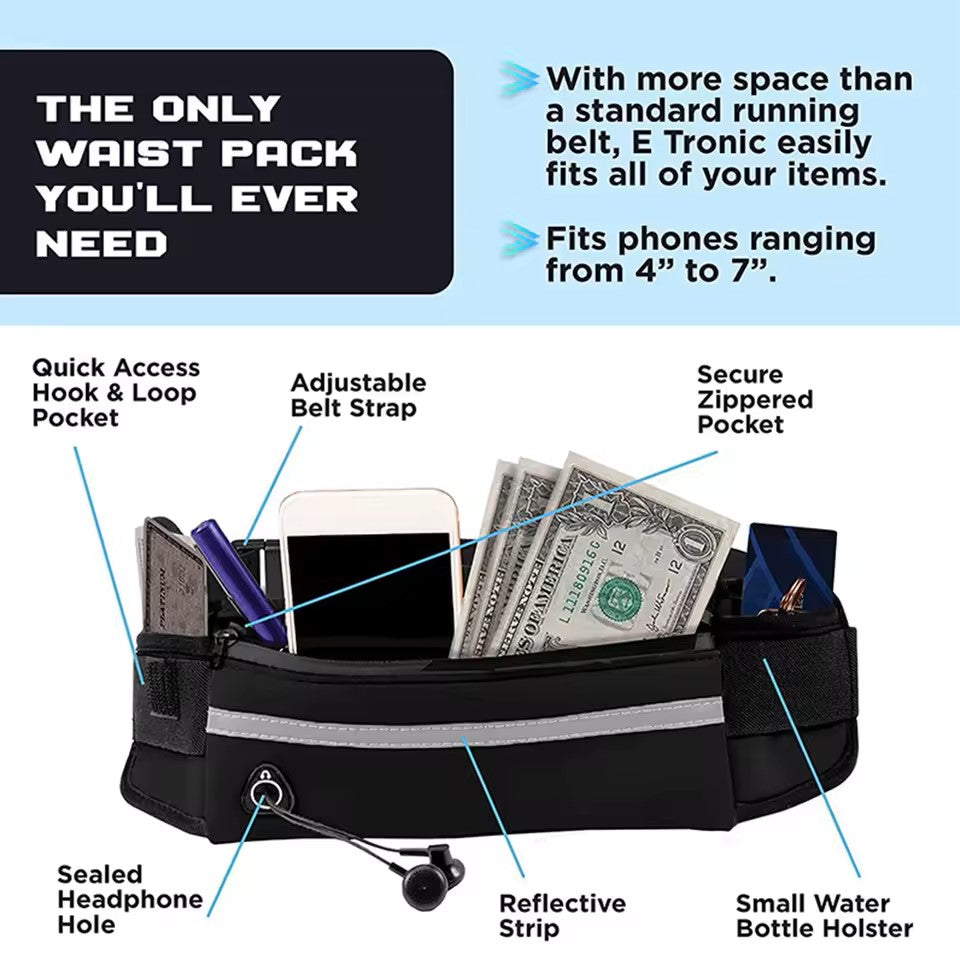 Hands-Free Dog Leash & Training Belt with Bungee, Phone Pocket & Bottle Holder
