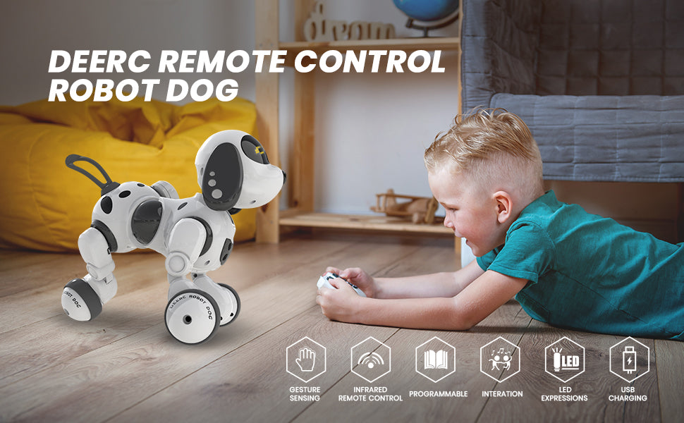 Intelligenter ferngesteuerter Hund: Spazierengehen, Singen und Spaß