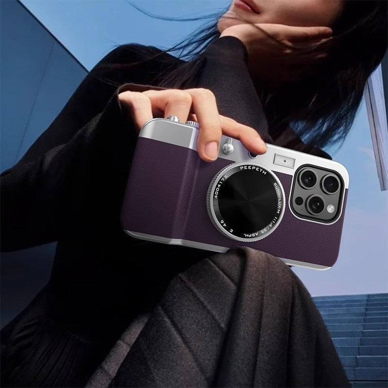 Retro Bluetooth Kameratasche mit Selfie-Spiegel für iPhone