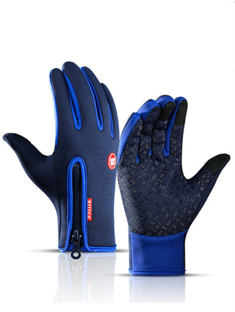 Waterproof Winter Motorcycle Gloves - Touchscreen, Anti-Slip, Fleece-Lined Sports Gloves