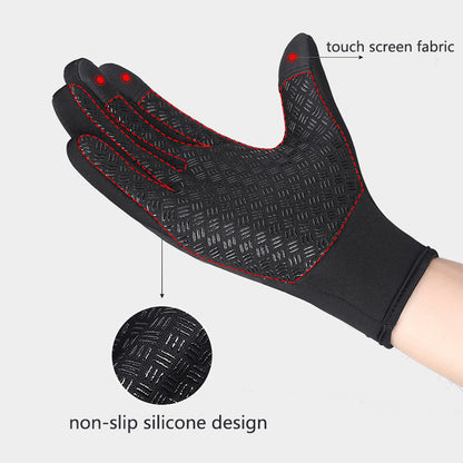 Waterproof Winter Motorcycle Gloves - Touchscreen, Anti-Slip, Fleece-Lined Sports Gloves