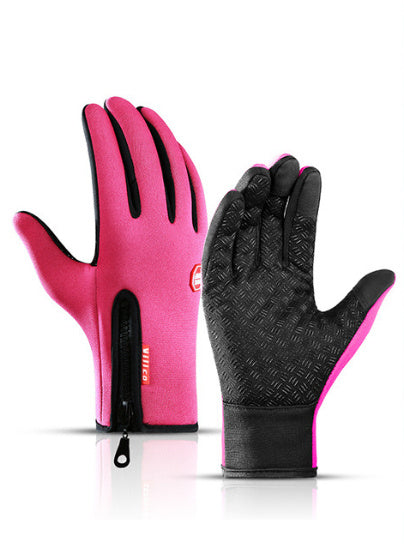 Waterproof Winter Motorcycle Gloves - Touchscreen, Anti-Slip, Fleece-Lined Sports Gloves