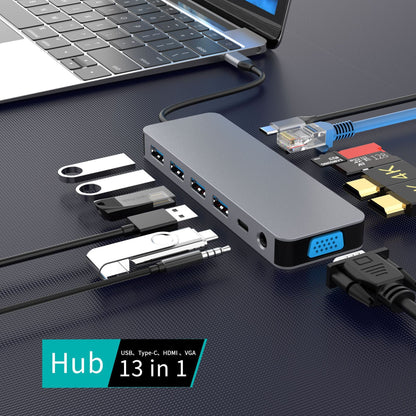 13-in-1 USB C Hub Docking Station