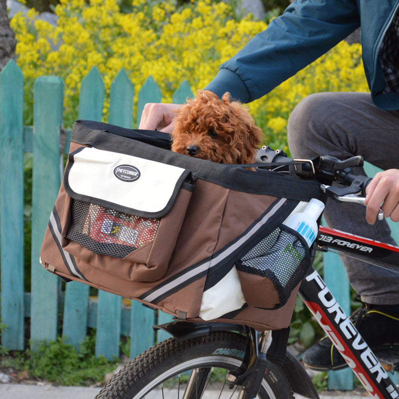 Front Row Pet Rider – Removable Bike Basket Carrier for Small Dogs & Cats