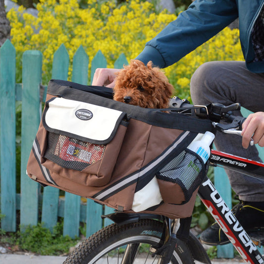 Front Row Pet Rider – Removable Bike Basket Carrier for Small Dogs & Cats