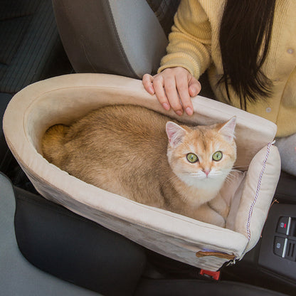 Pet Car Seat Carrier – Safe Travel Bed for Cats & Dogs