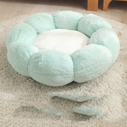 Flower-Shaped Pet Bed – Soft Blanket Mat for Cats & Dogs