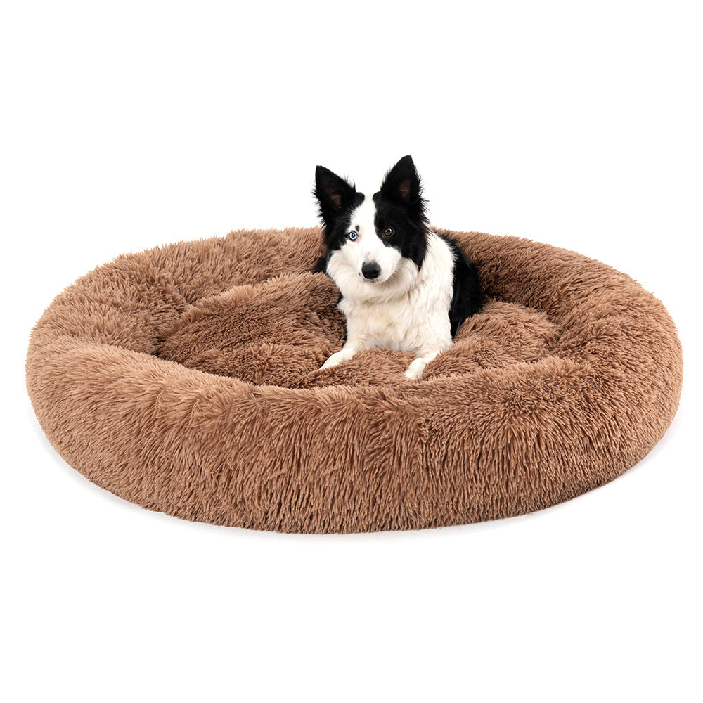 Fluffy Donut Pet Bed – Plush, Washable, Calming Sofa for Dogs & Cats