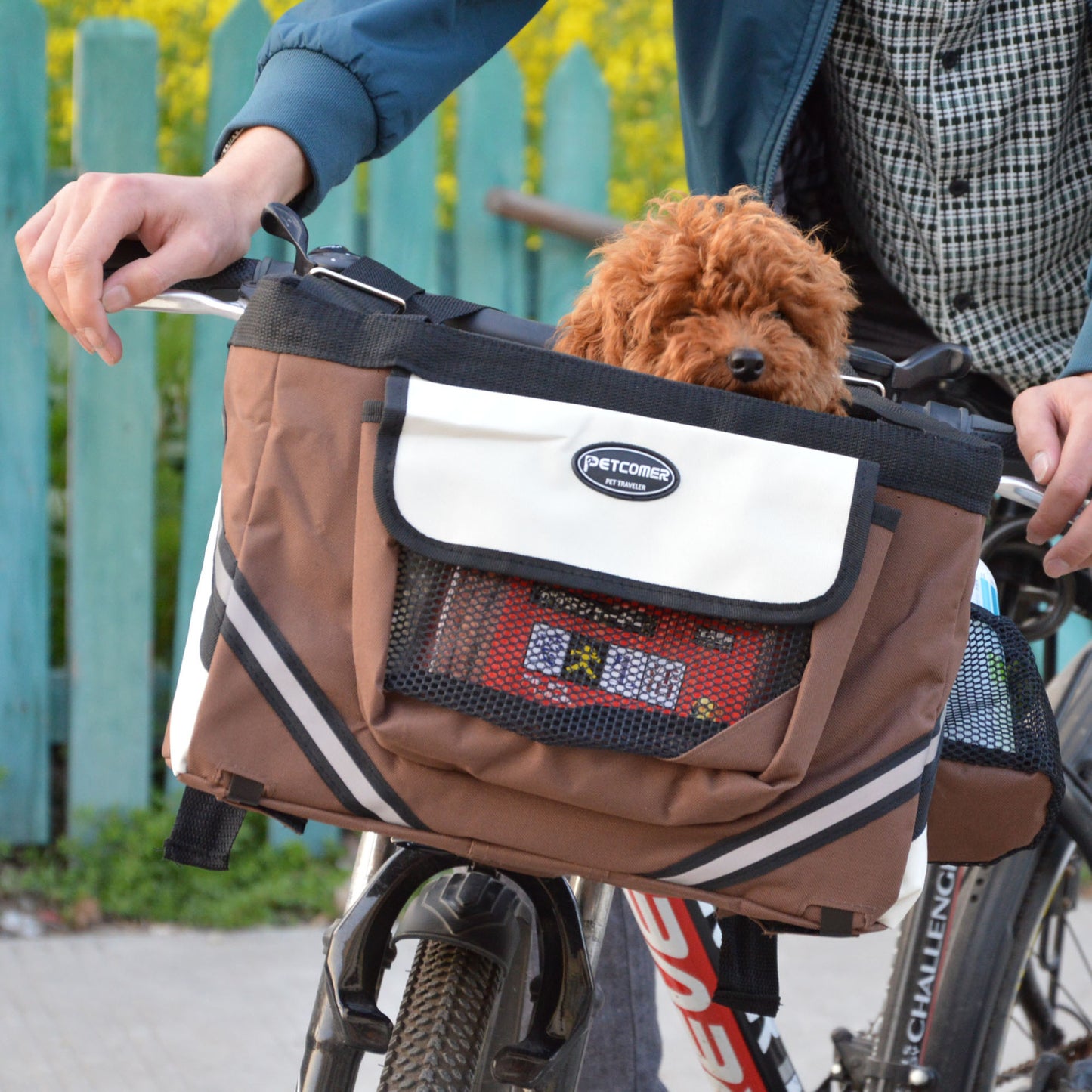 Front Row Pet Rider – Removable Bike Basket Carrier for Small Dogs & Cats