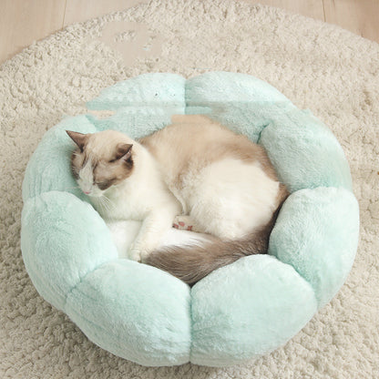 Flower-Shaped Pet Bed – Soft Blanket Mat for Cats & Dogs