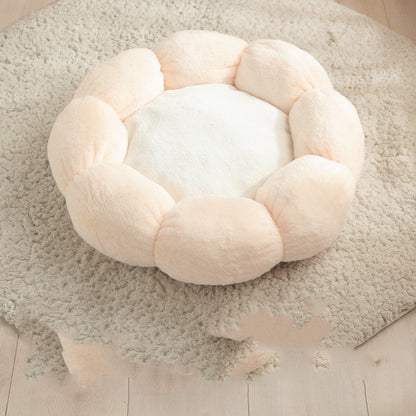 Flower-Shaped Pet Bed – Soft Blanket Mat for Cats & Dogs