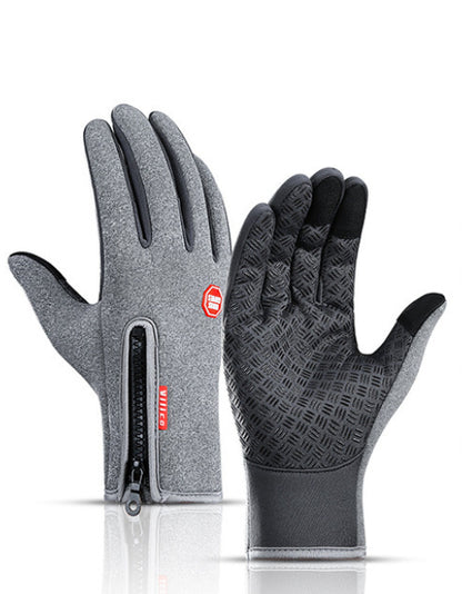 Waterproof Winter Motorcycle Gloves - Touchscreen, Anti-Slip, Fleece-Lined Sports Gloves