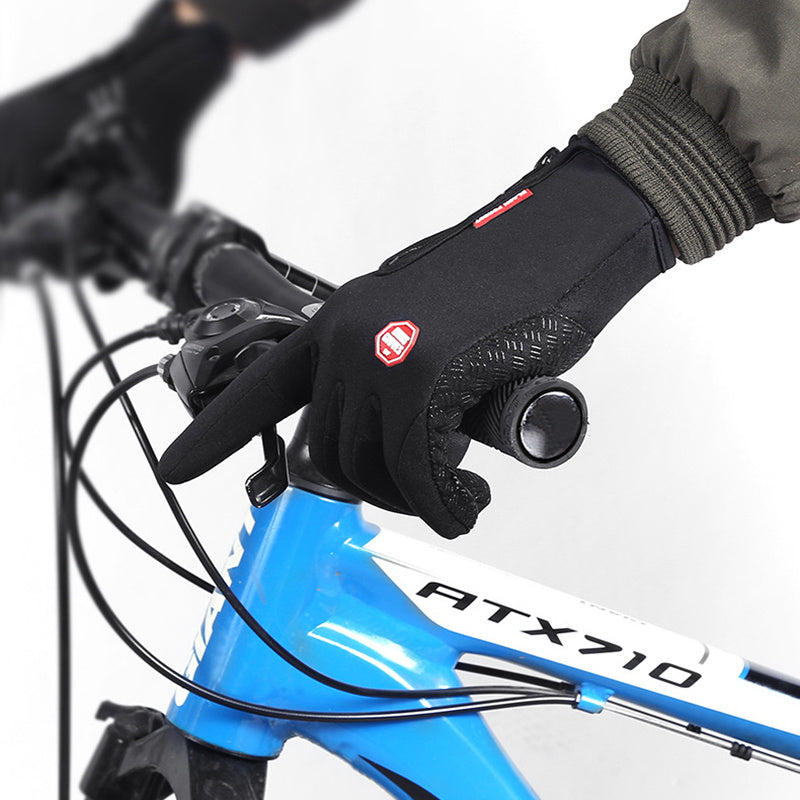 Waterproof Winter Motorcycle Gloves - Touchscreen, Anti-Slip, Fleece-Lined Sports Gloves