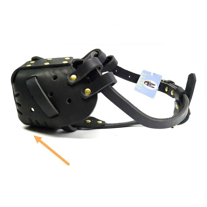 Durable Cowhide Leather Dog Muzzle for Medium & Large Breeds