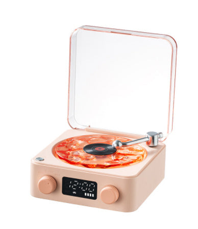 Retro Turntable Bluetooth Speaker with Vinyl Player, White Noise & RGB Light Effects