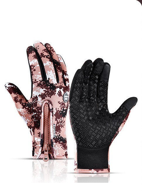 Waterproof Winter Motorcycle Gloves - Touchscreen, Anti-Slip, Fleece-Lined Sports Gloves