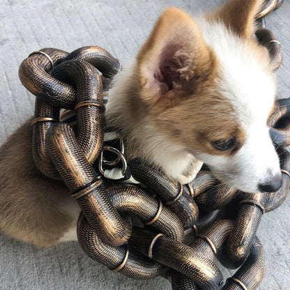 Hollow Plastic Simulation Iron Chain for Pets