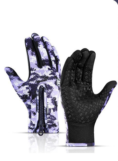 Waterproof Winter Motorcycle Gloves - Touchscreen, Anti-Slip, Fleece-Lined Sports Gloves