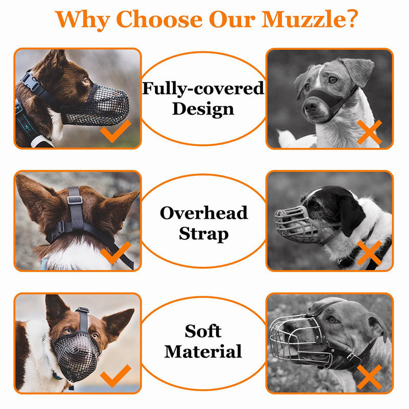 Stylish Pet Dog Muzzle Mask