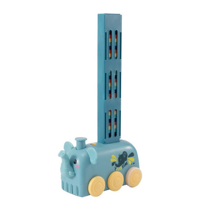 Domino Train Toy Set: Electric Stacking Blocks for Kids' Brain Development